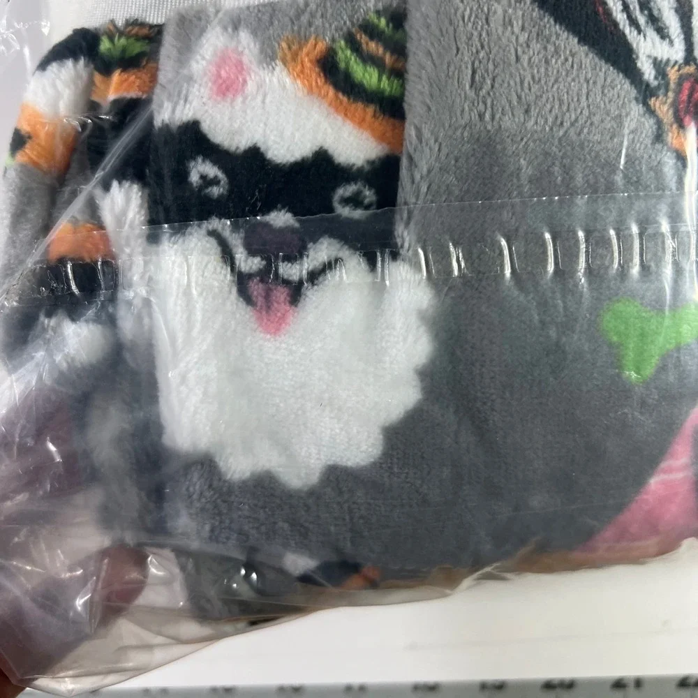 Berkshire Blanket & Home Halloween Dogs Soft Throw Blanket Gray 60 x 70